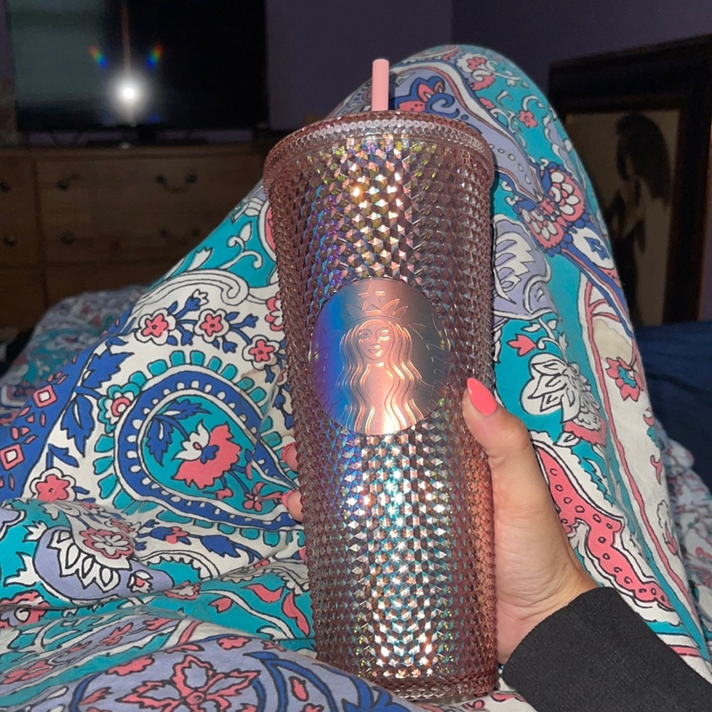 NWT Starbucks China Coral Venti Studded Cup